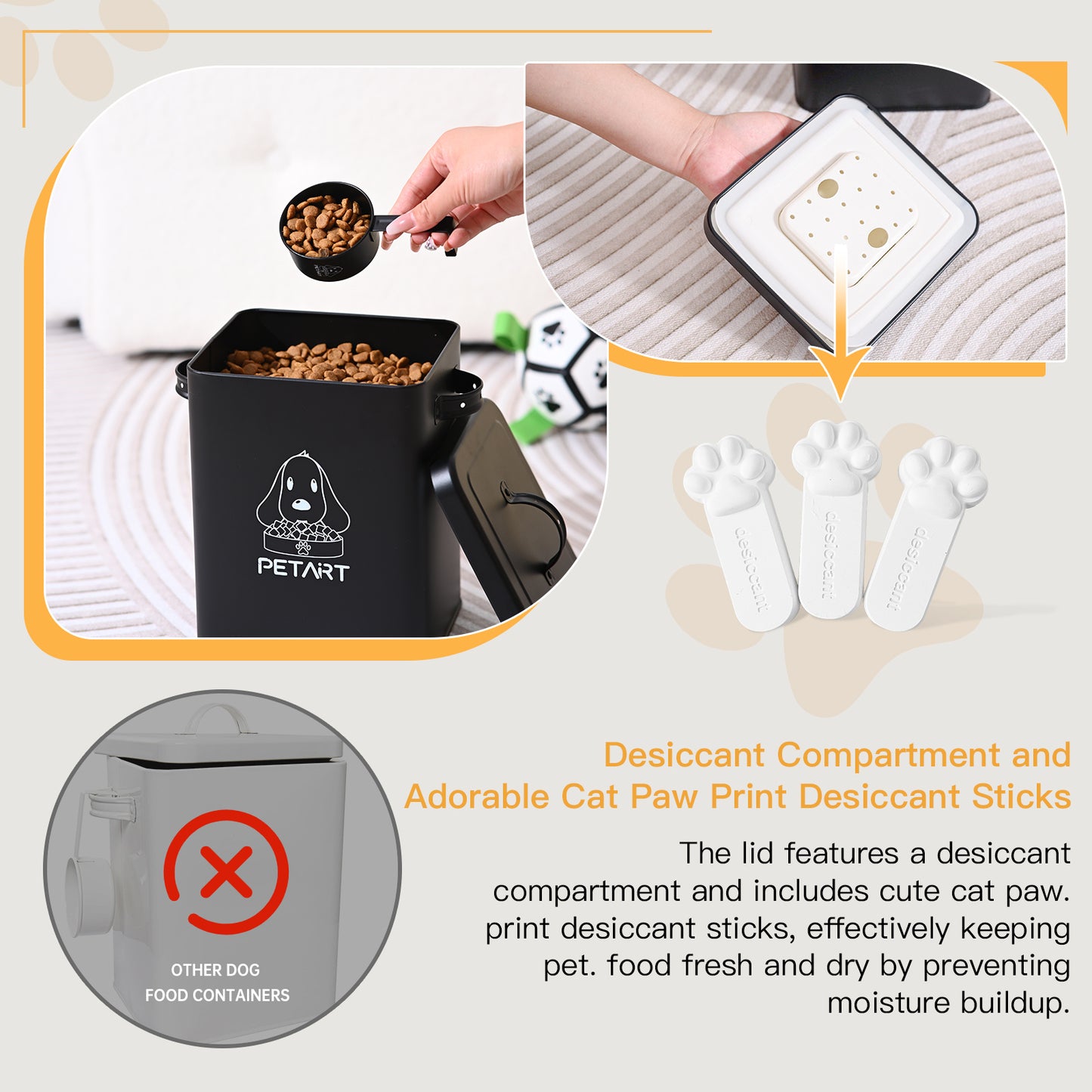 Dog Food Storage Container With Football Toy