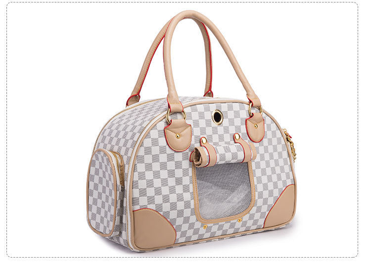 Outing convenient leather comfort pet bag travel carrier