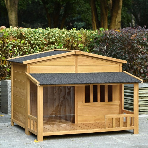 Wooden Dog House, Outdoor & Indoor Dog Crate