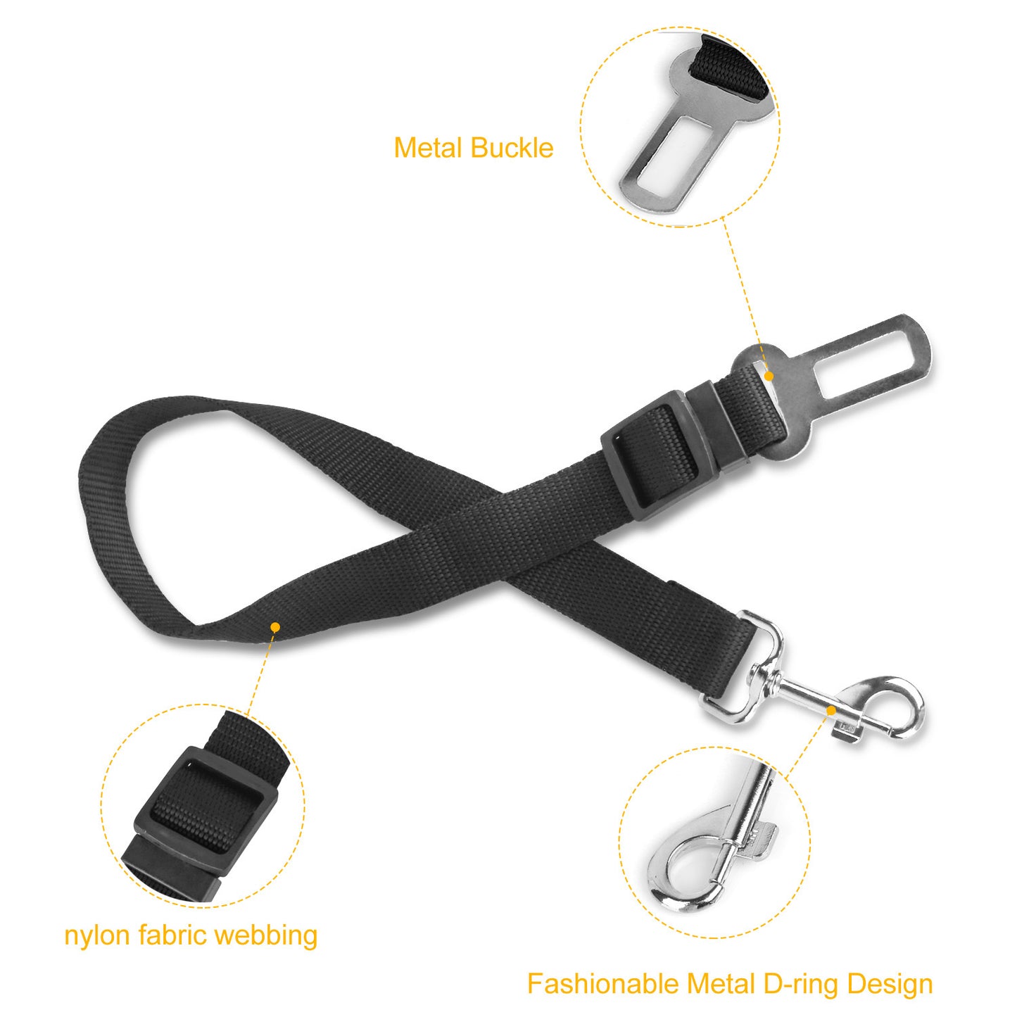 2Pcs Dog Seat Belt