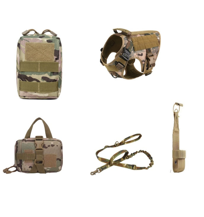 Tactical K9 Training Harness & Leash Set
