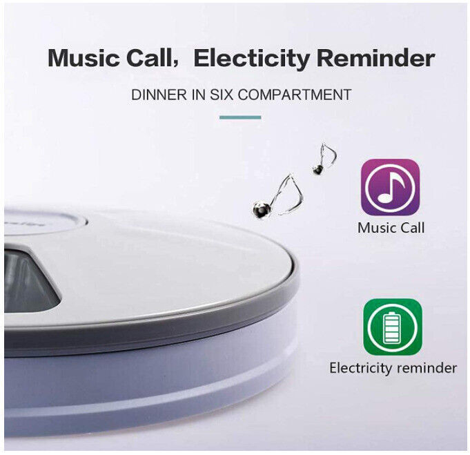 Automatic 6 Meal Timed Pet Feeder