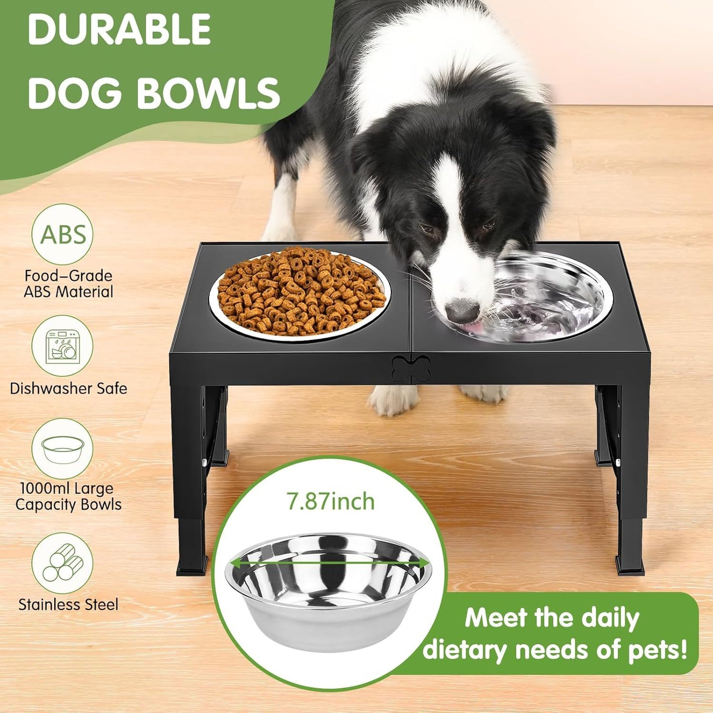 Black Dog Bowl Holder