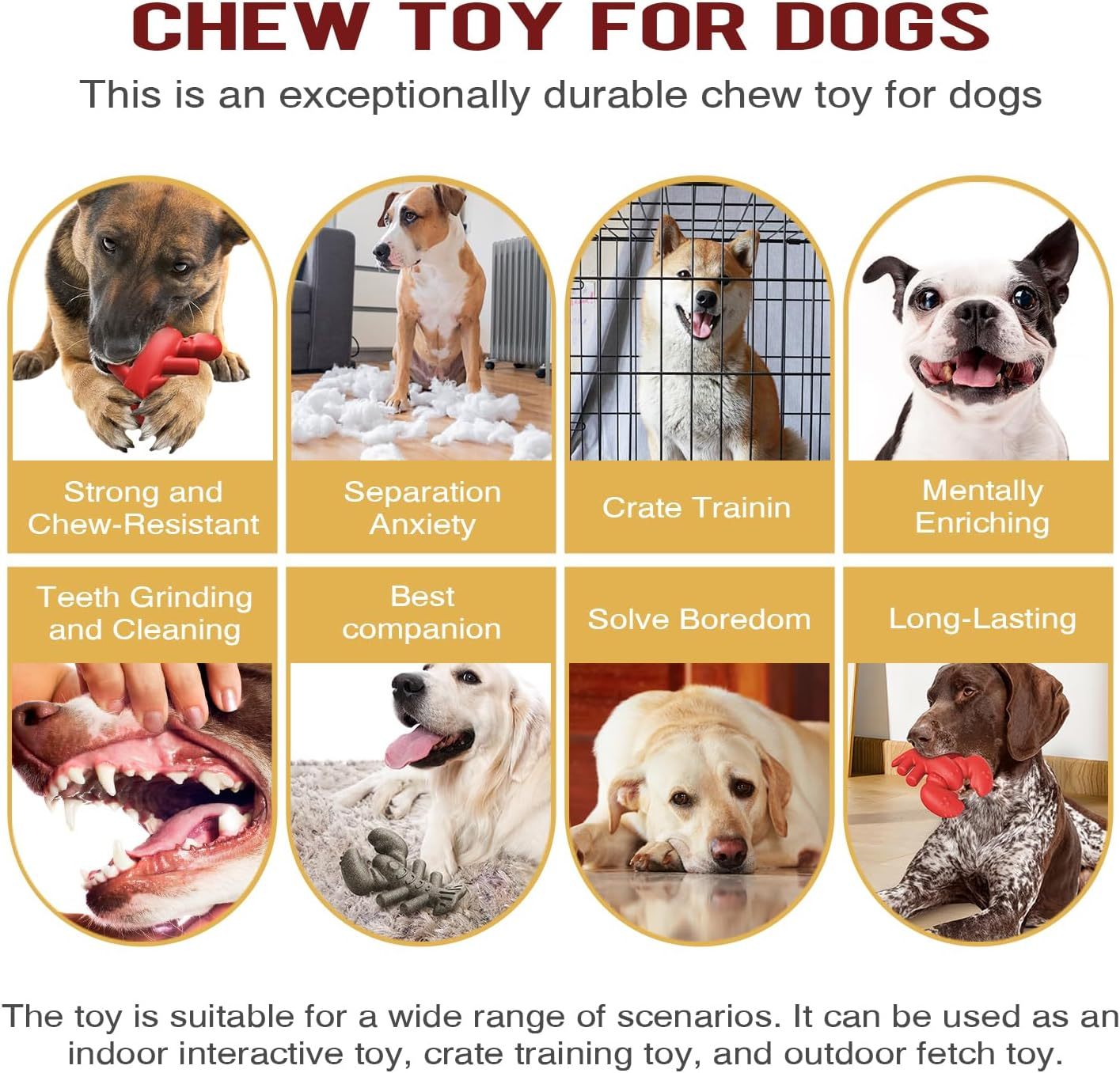 Lobster chew toy for large breeds