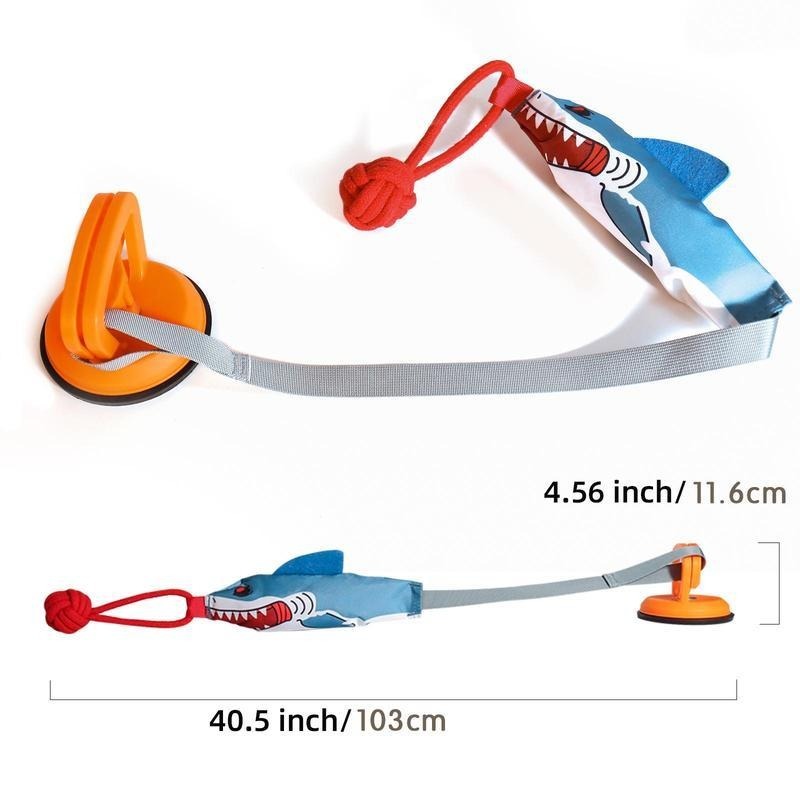 Shark Shaped Interactive Dog Toy With Suction Cup