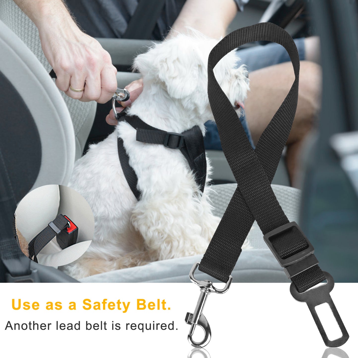 2Pcs Dog Seat Belt