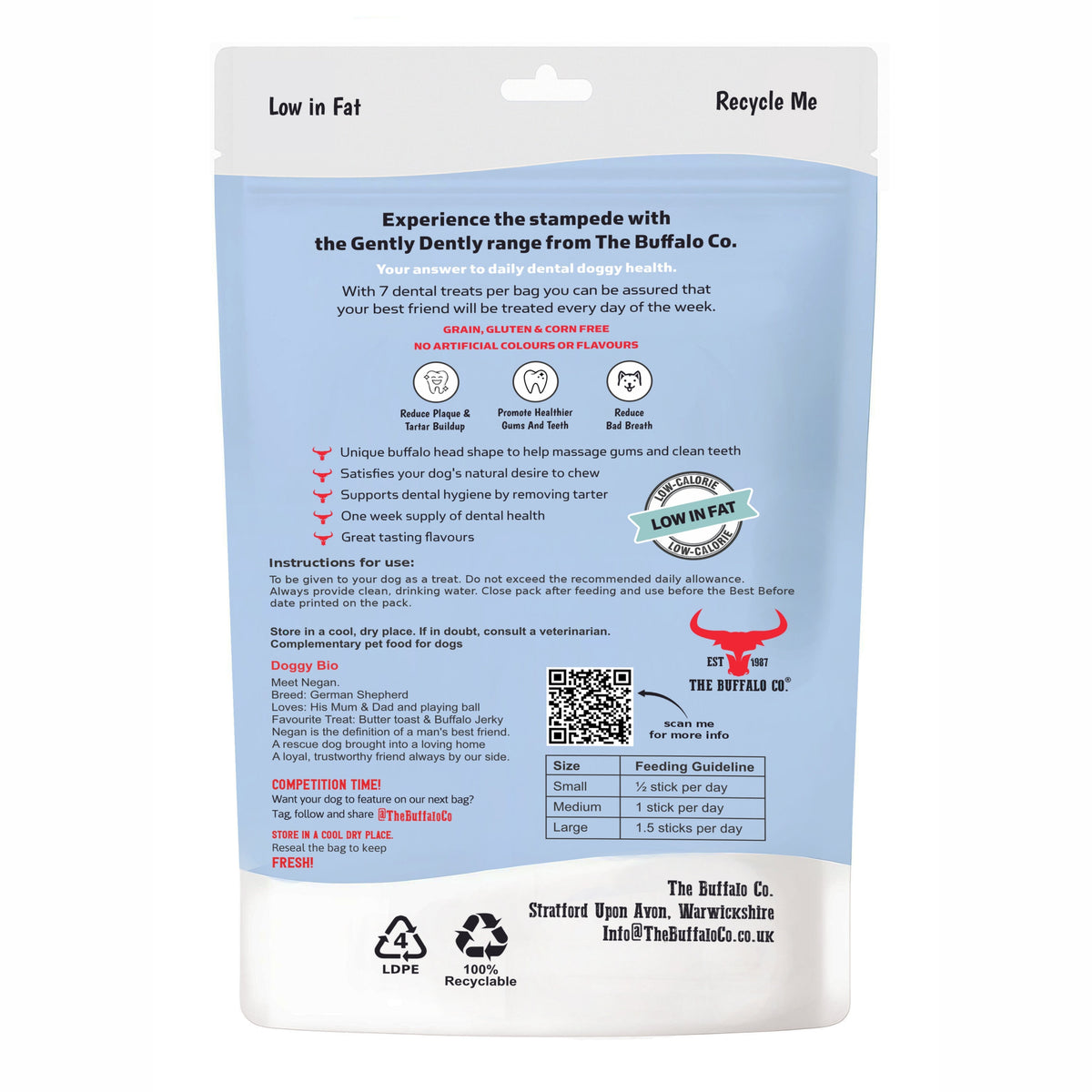 Gently Dently- Chicken Dental Treats for Dogs 175g