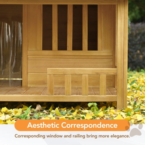 Wooden Dog House, Outdoor & Indoor Dog Crate