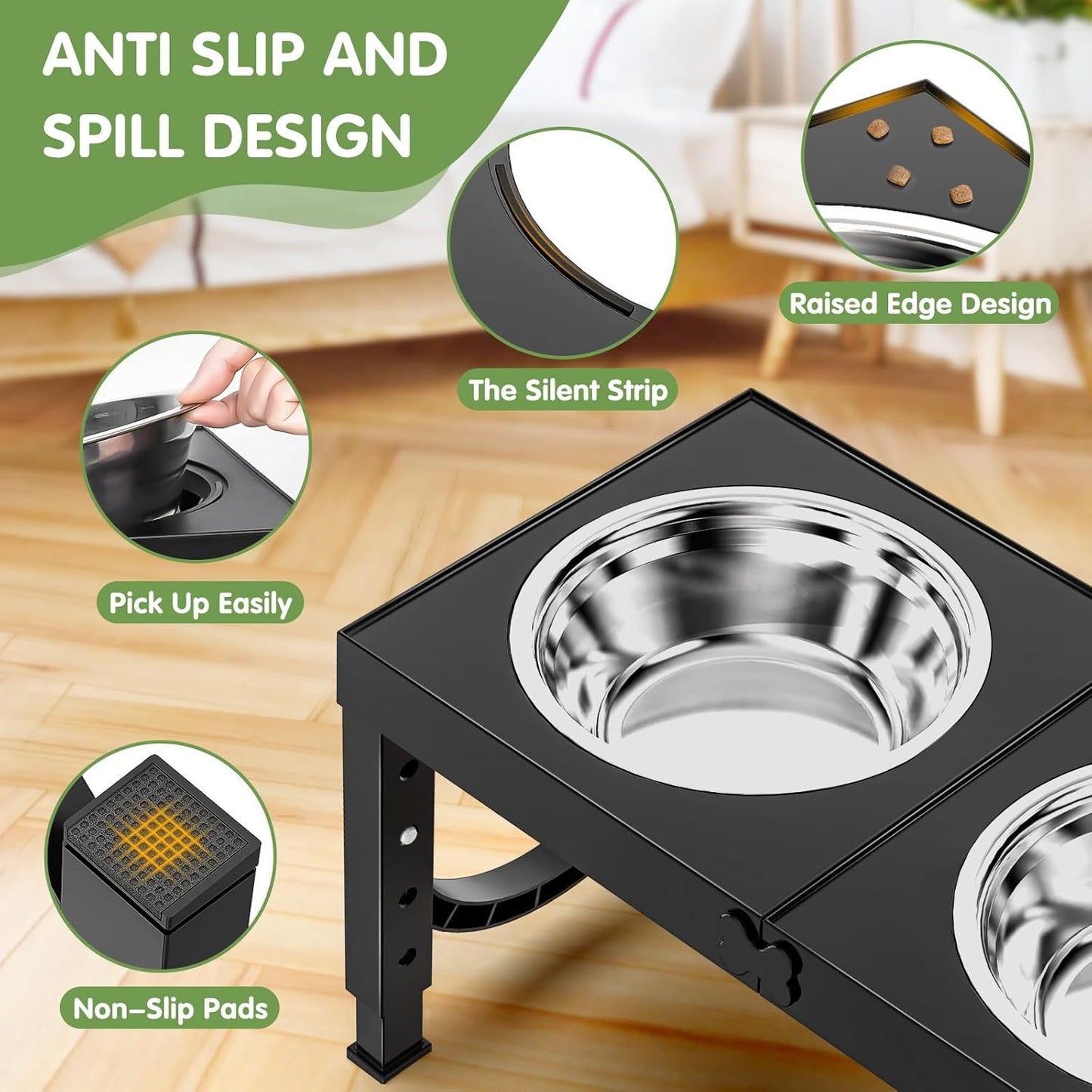 Black Dog Bowl Holder