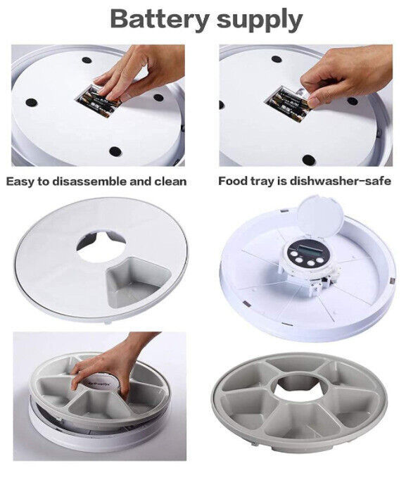 Automatic 6 Meal Timed Pet Feeder