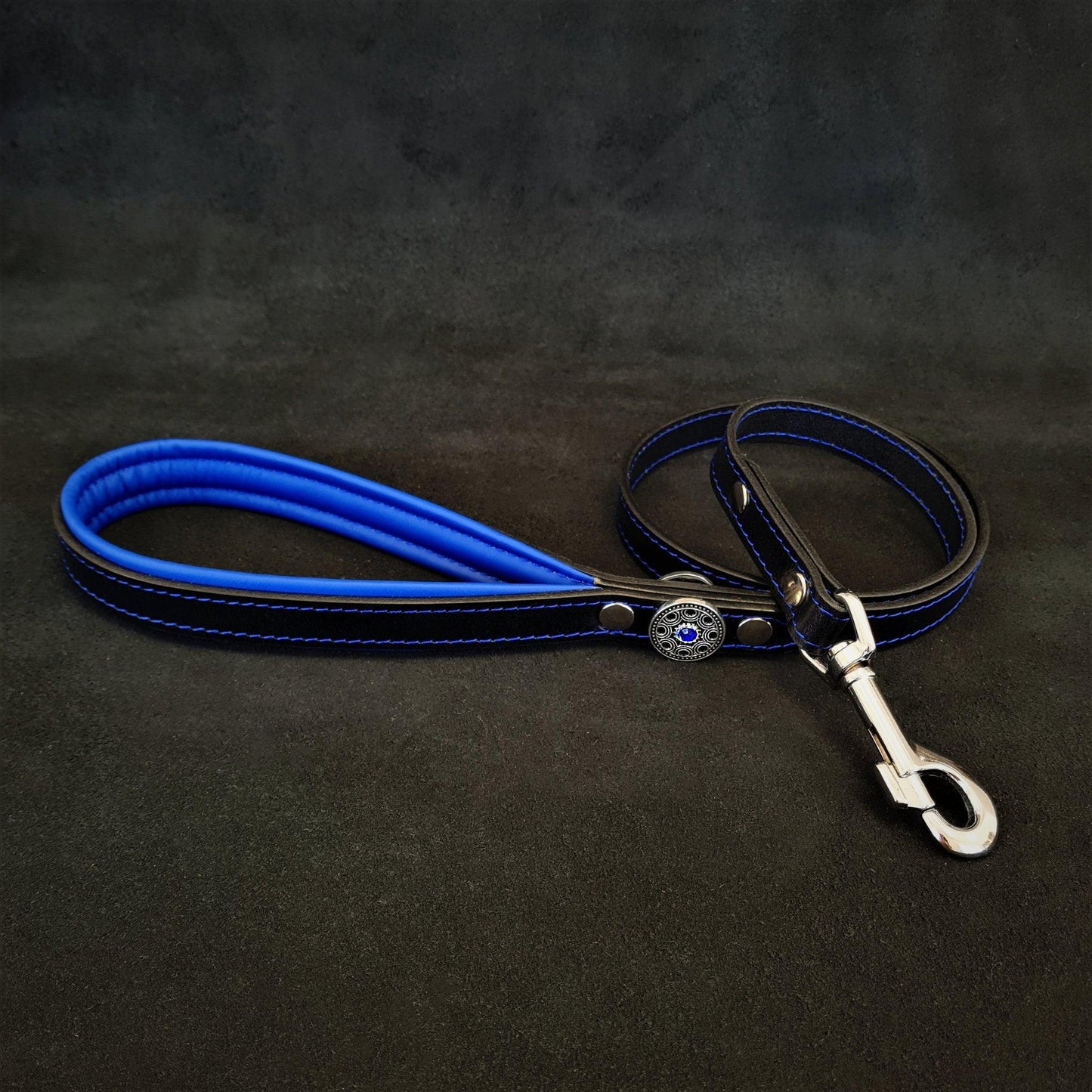 The ''Bijou'' harness Black & Blue Small to Medium Size