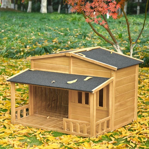 Wooden Dog House, Outdoor & Indoor Dog Crate