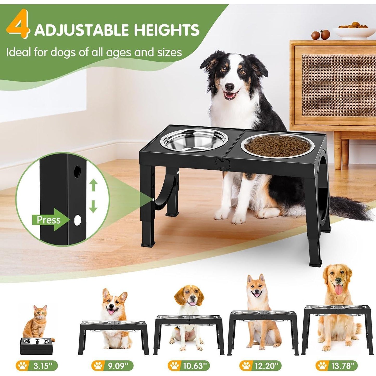 Black Dog Bowl Holder