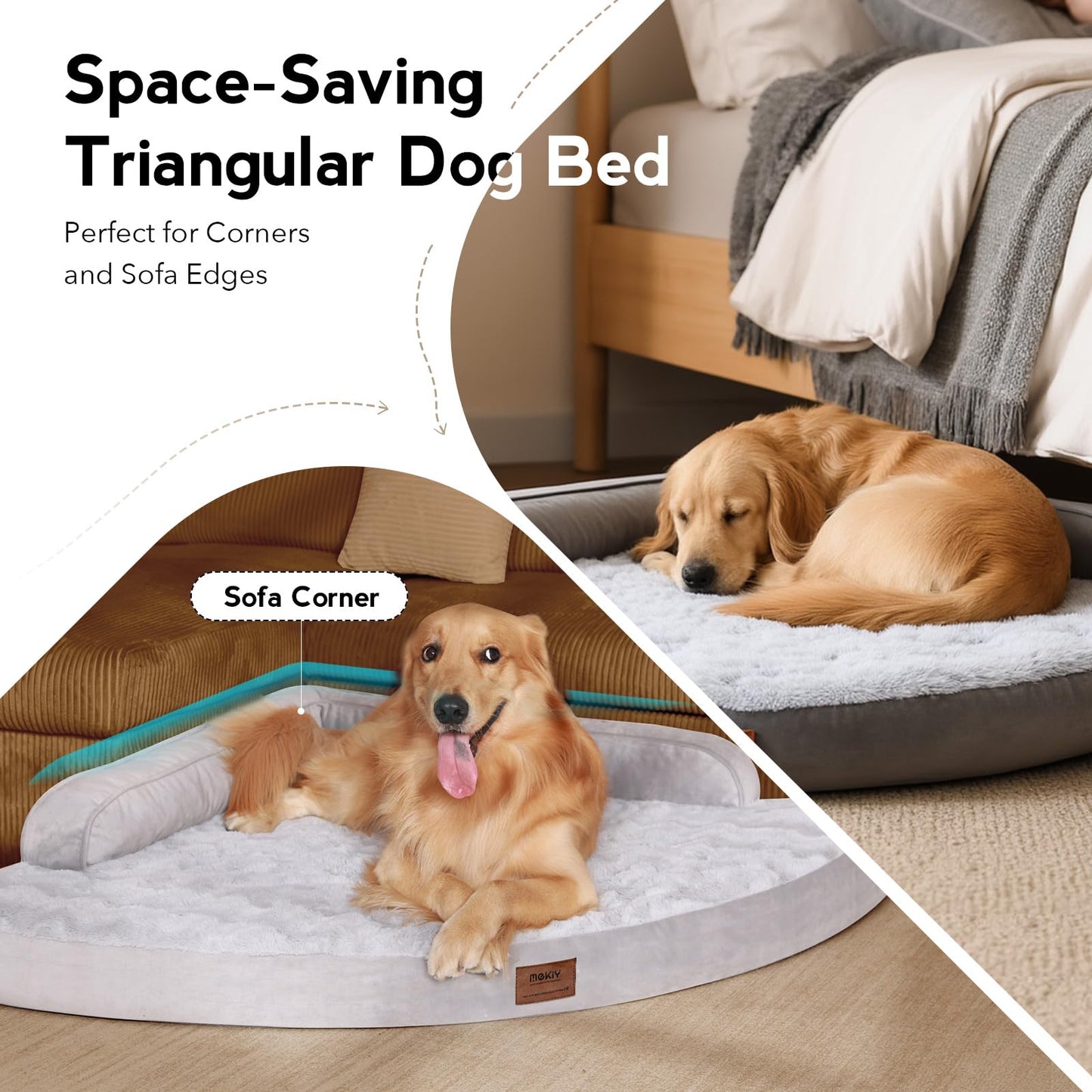 MEKIY Large Dog Bed XL – Orthopedic Egg-Crate Memory Foam, Waterproof & Non-Slip