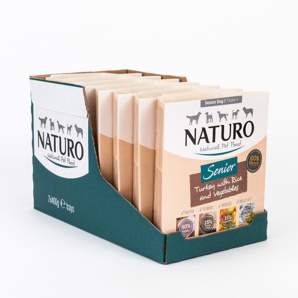 Naturo Senior Dog Turkey with Rice & Veg Trays 400g x7