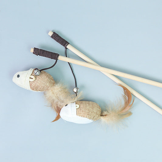 Feather Bell Mouse Toy