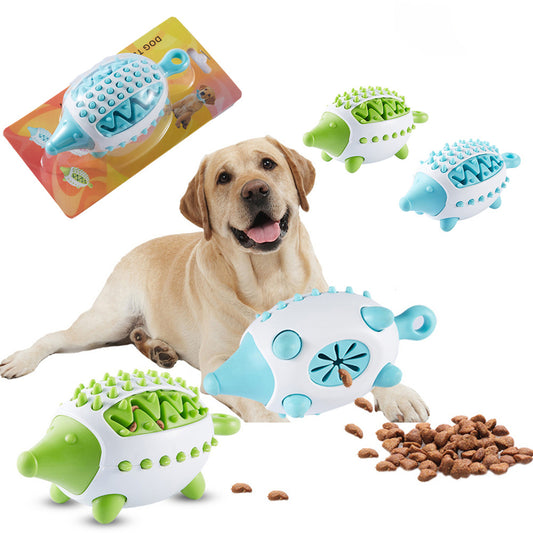 Interactive treat leaking hedgehog