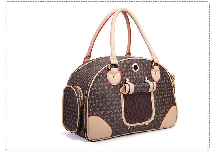 Outing convenient leather comfort pet bag travel carrier