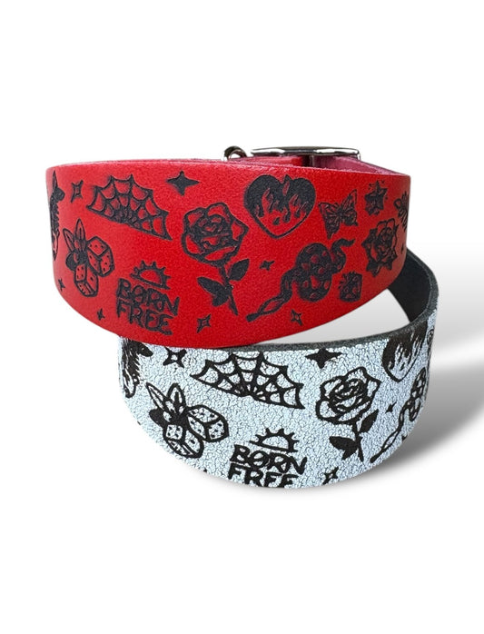 Leather Collar - Tattoo Flash