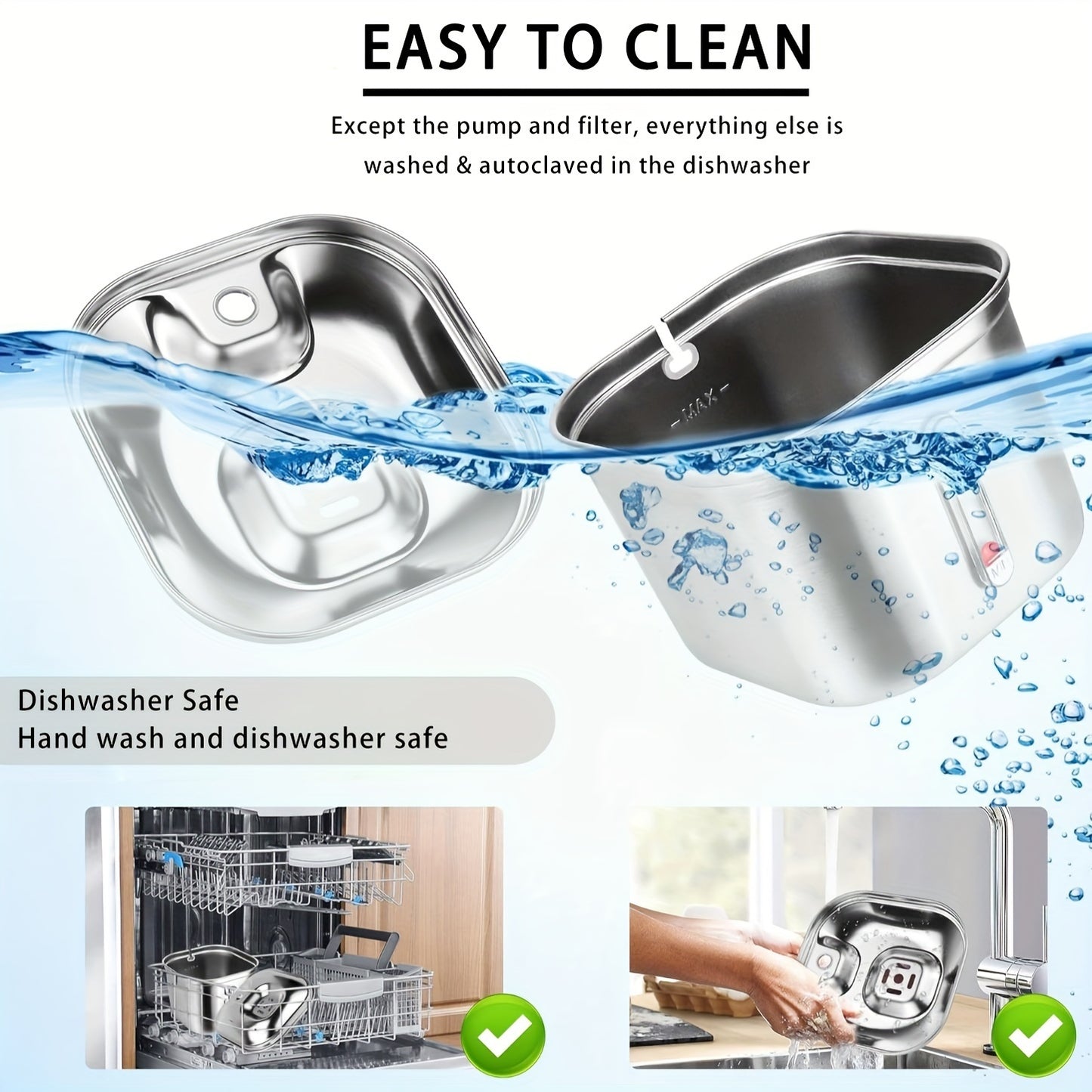 Stainless steel Cat Water Fountain