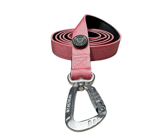 BTactical™ Nylon Carabiner Clip Dog Lead | Extra-Strong Anti Pull - Pretty Pink