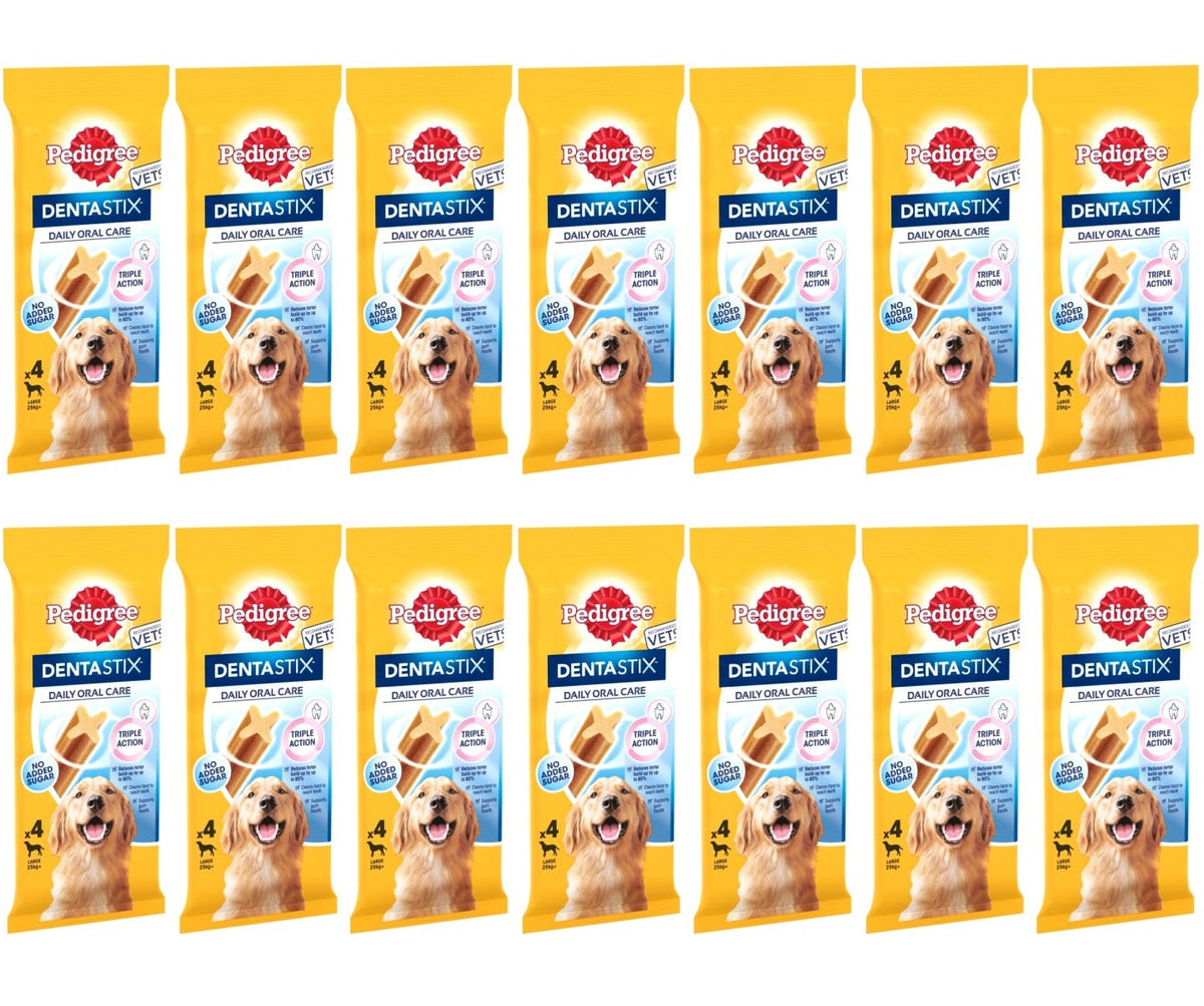 14 x Pedigree Dentastix Daily Oral Care Large 25Kg+ 4 Sticks 154G