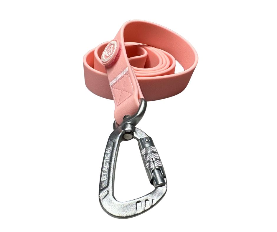 BTactical™ Extra-Strong PVC Carabiner Clip Dog Lead | Pastel Pink