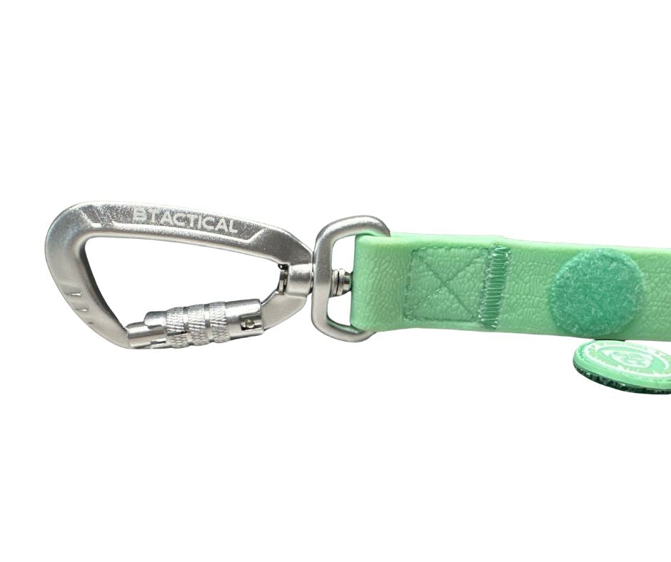 BTactical™ Extra-Strong PVC Carabiner Clip Dog Lead | Pastel Green