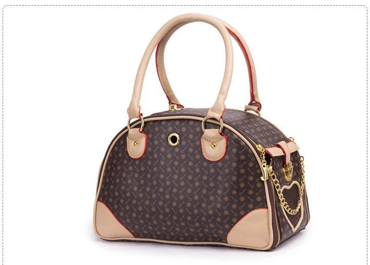 Outing convenient leather comfort pet bag travel carrier