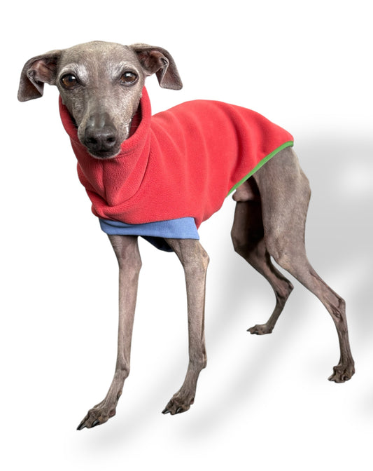 Open-Leg Fleece Vest - Coral
