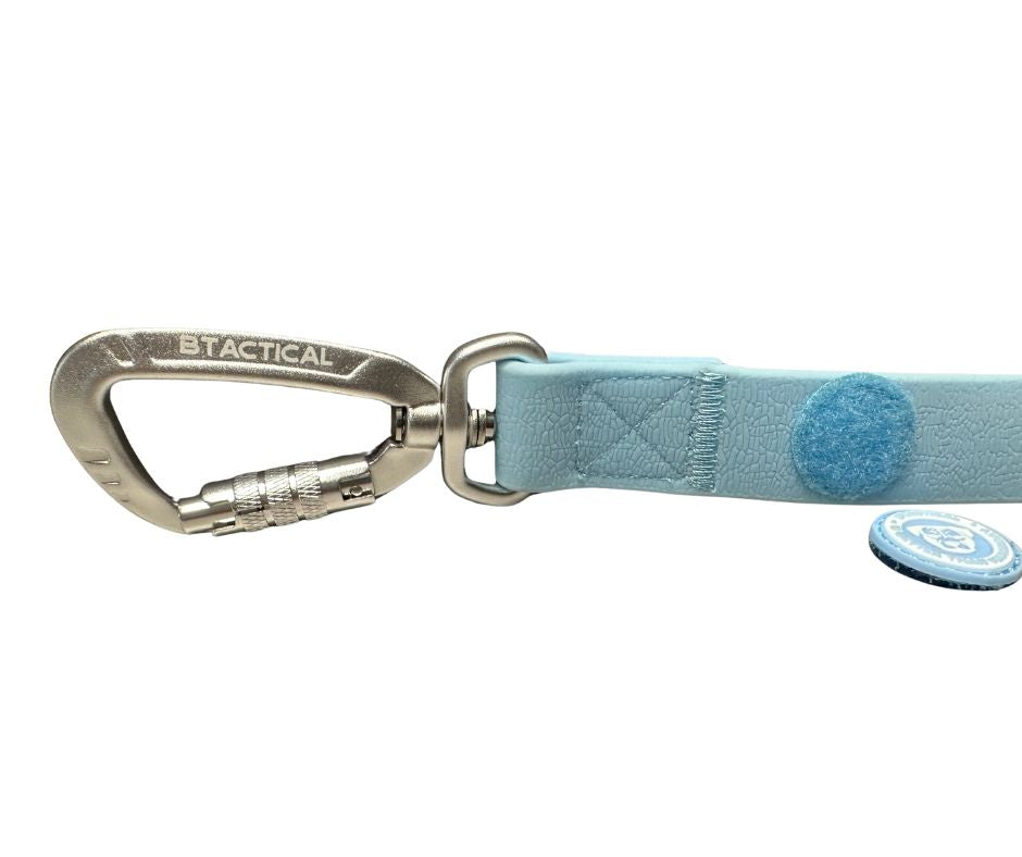 BTactical™ Extra-Strong PVC Carabiner Clip Dog Lead | Pastel Blue