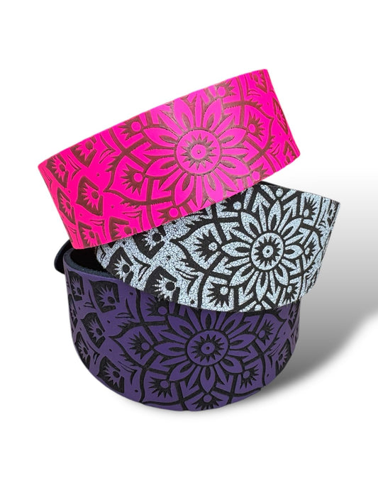 Leather Collar - Mandala