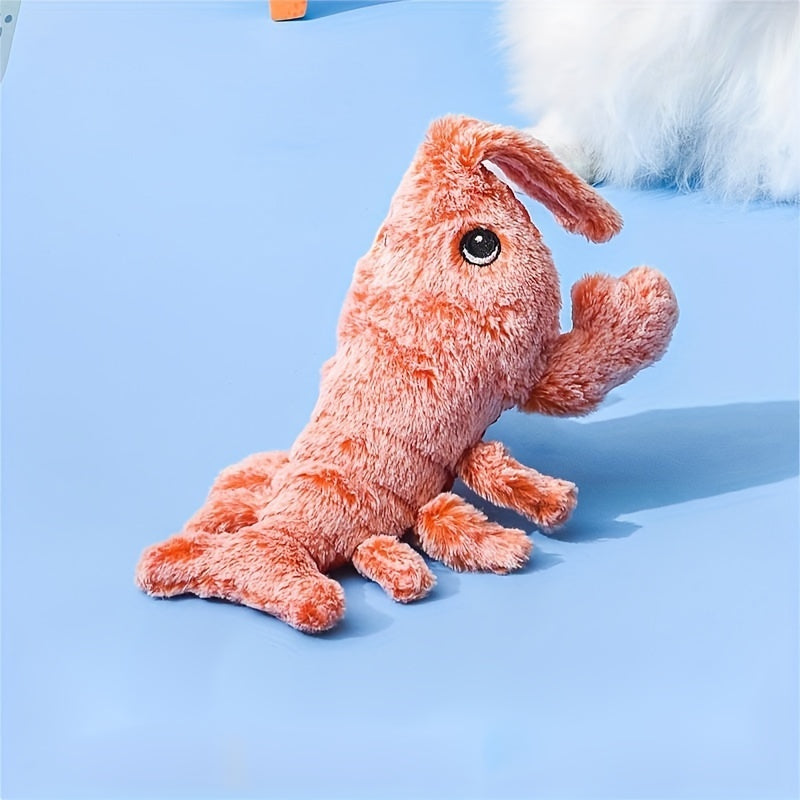 Dancing Shrimp Plush Cat Toys, USB Charging With Catnip