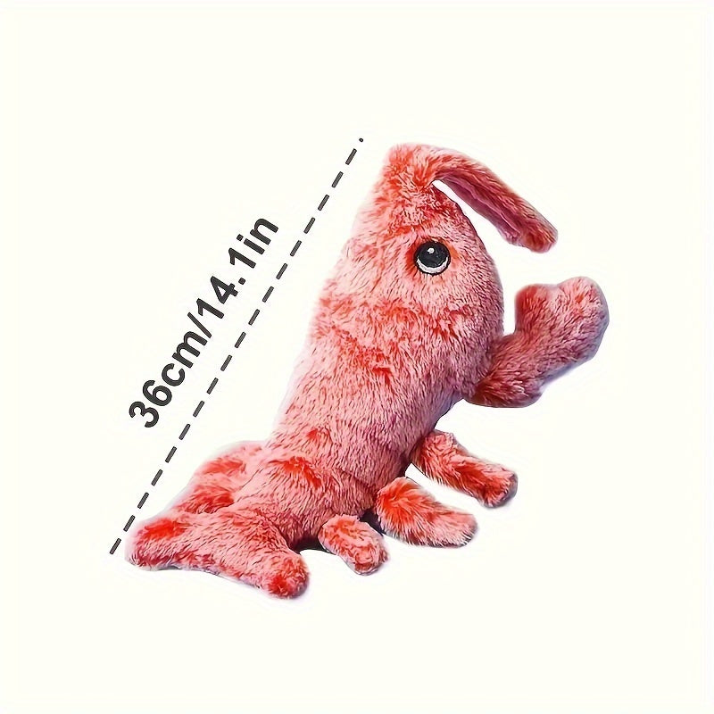 Dancing Shrimp Plush Cat Toys, USB Charging With Catnip