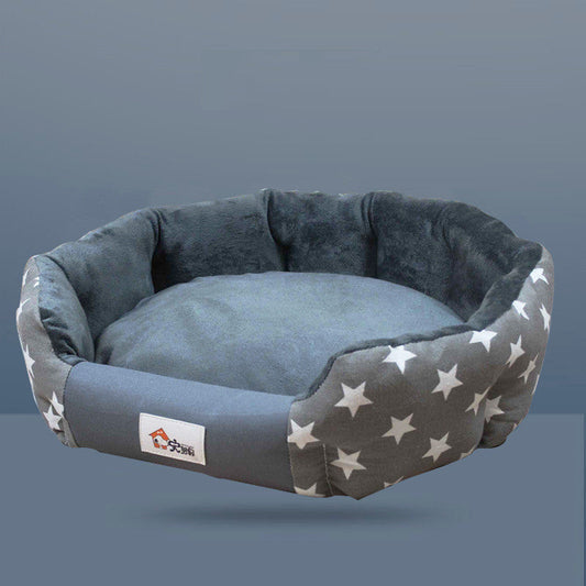 round nest washable star pattern Dog Bed