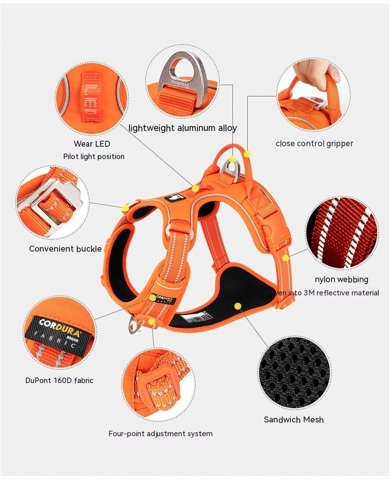 Orange Dog harness - cordura