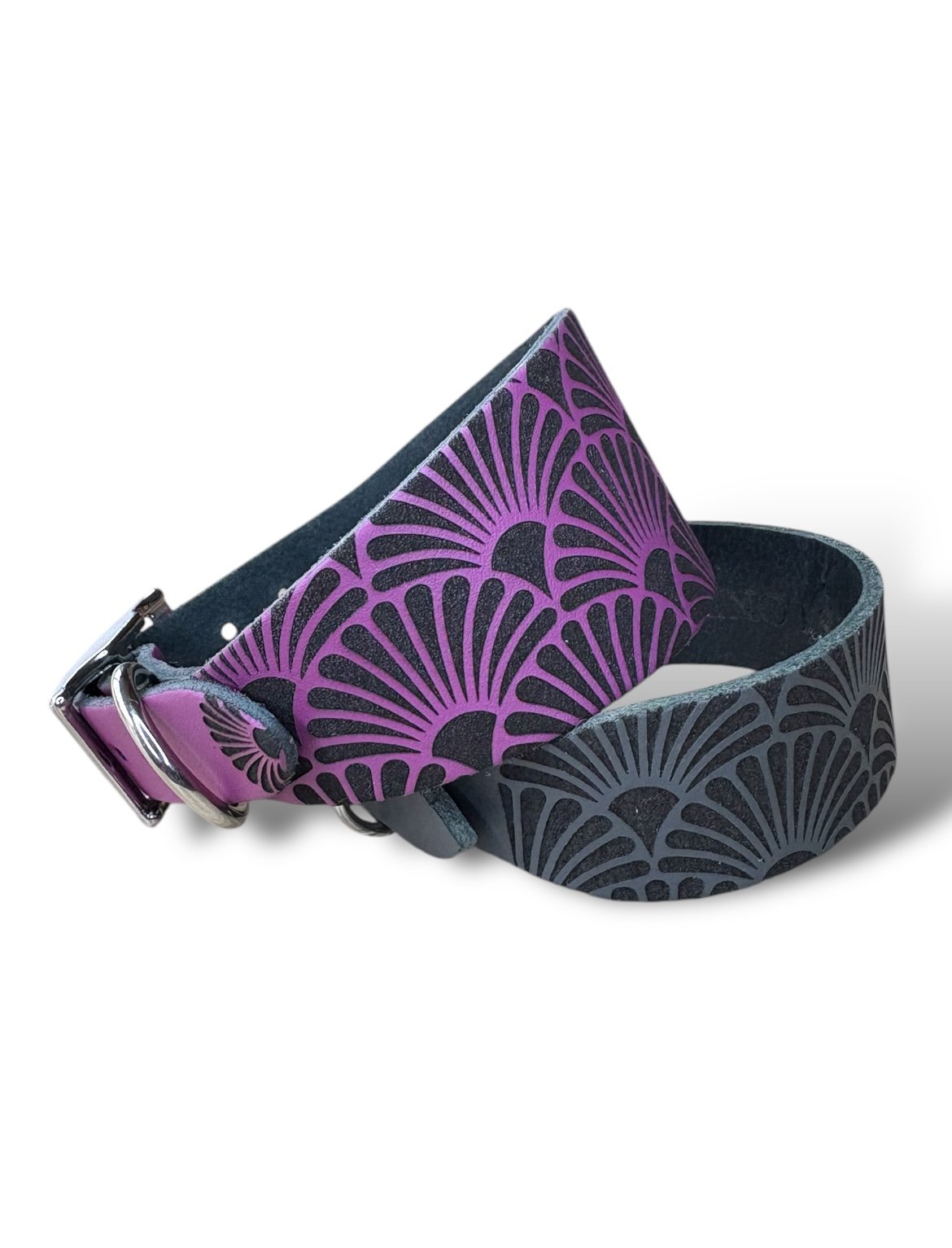 Leather Collar - Art Deco