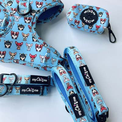 Blue Chihuahua Print Exclusive Lead by My Chi and Me