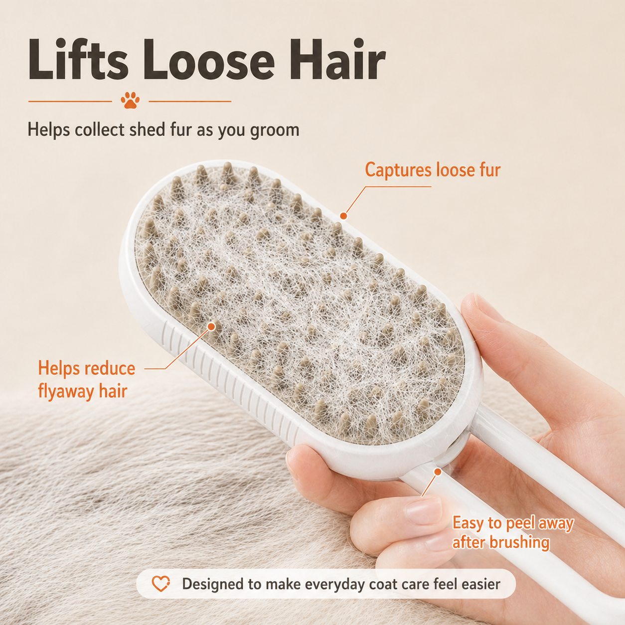 VapourGroom™ Steam Pet Brush - Precision Brushing with Powerful Steam