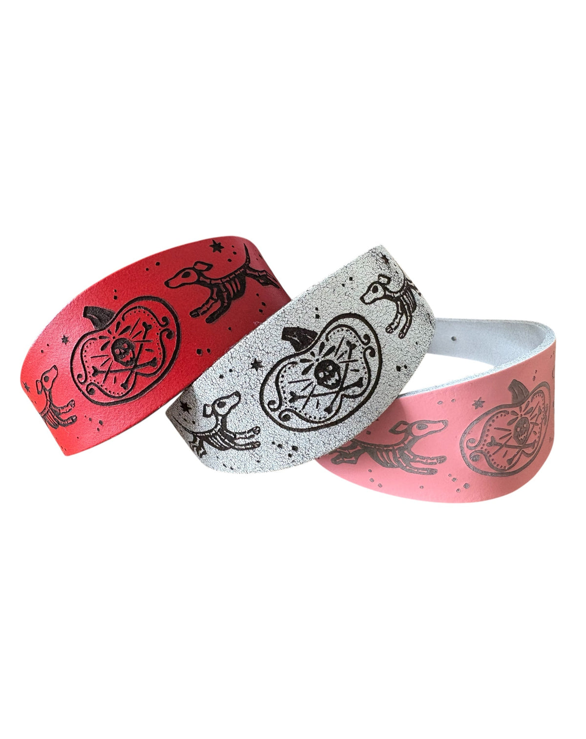 Leather Collar - HALLOWEEN - Skele-Hounds