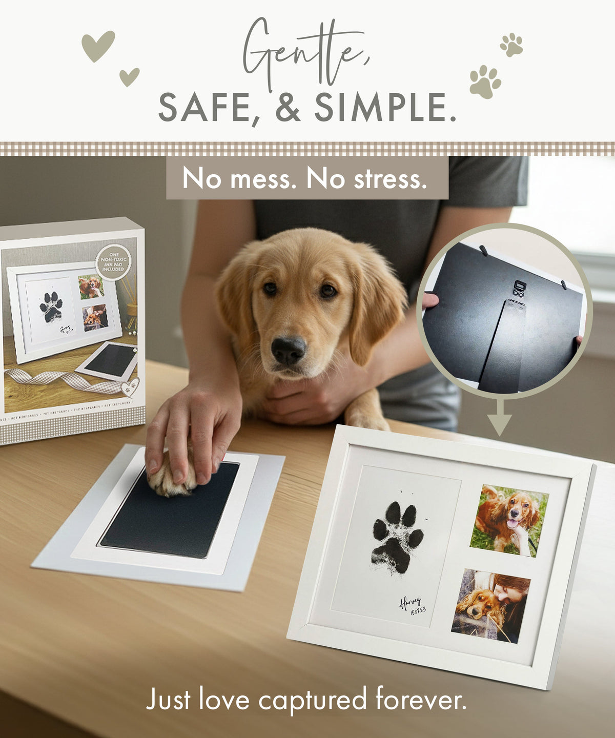 Paw Print Ink Keepsake Photo Frame Kit