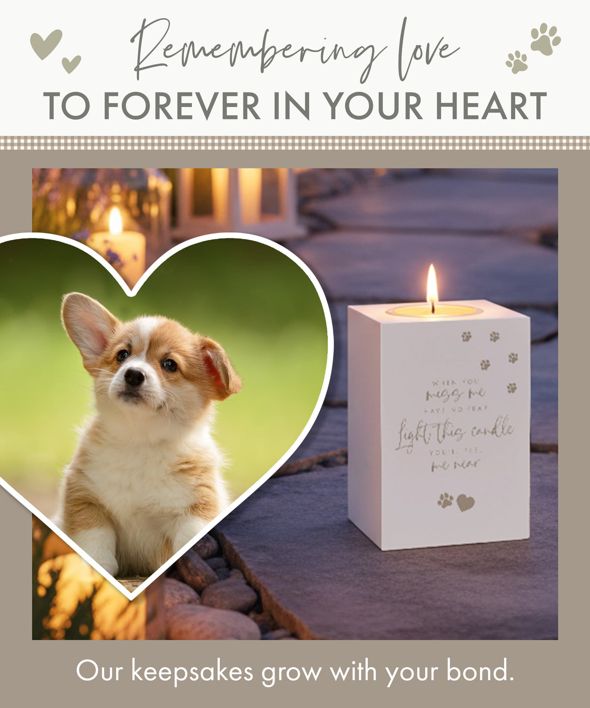 Pet Memorial Tea Light Holder