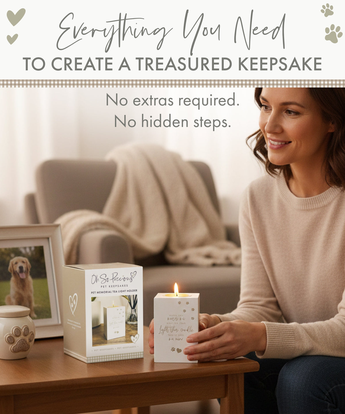 Pet Memorial Tea Light Holder