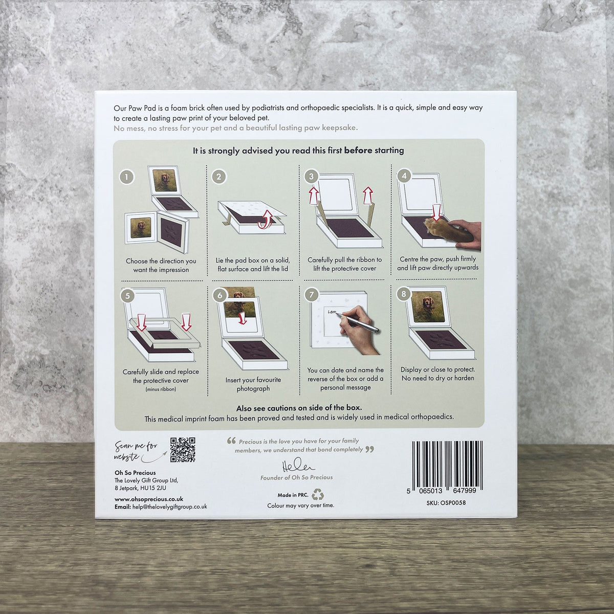 Oh So Precious Paw Pad Impression Kit