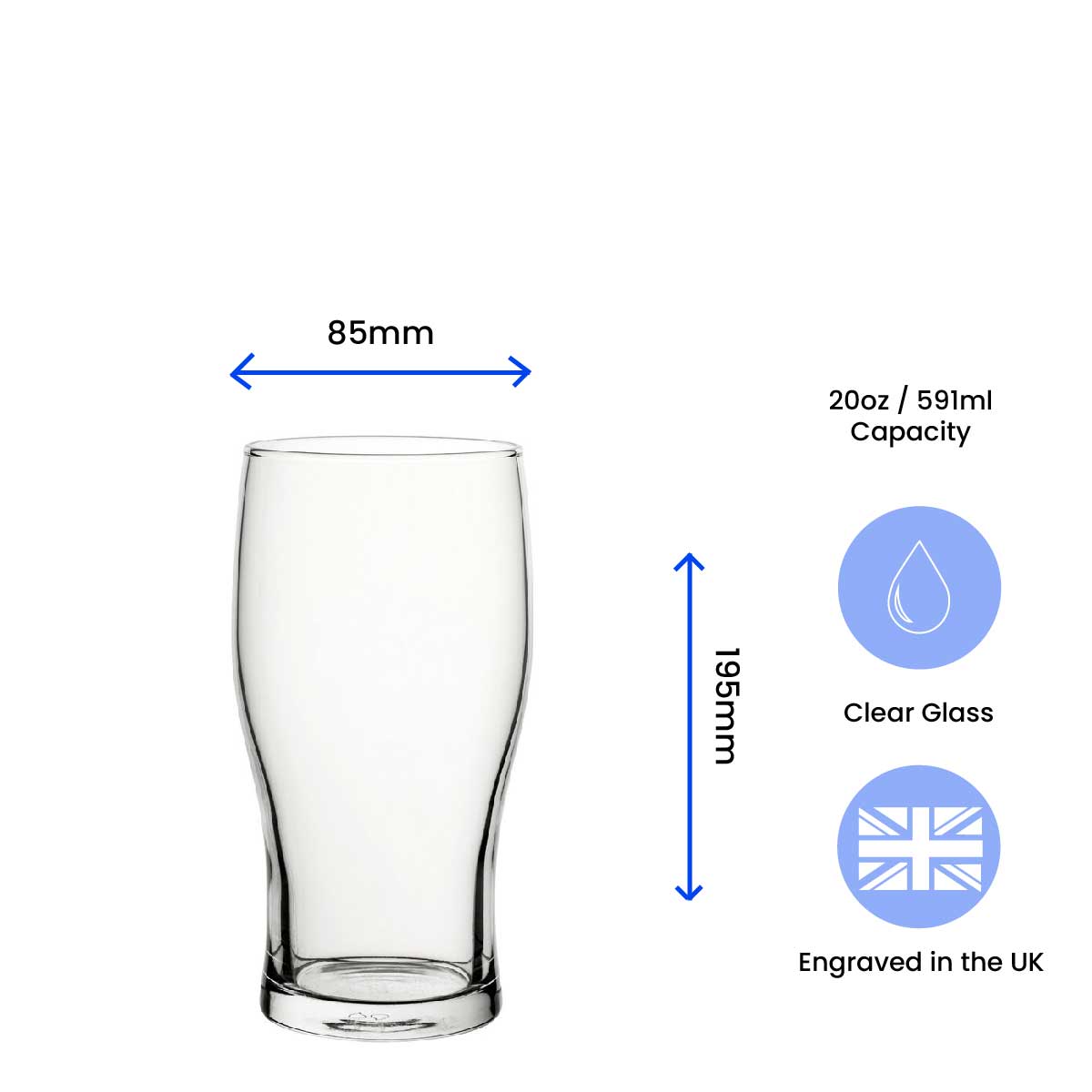 It's Not Drinking Alone If The Dog Is Home - Engraved Novelty Tulip Pint Glass