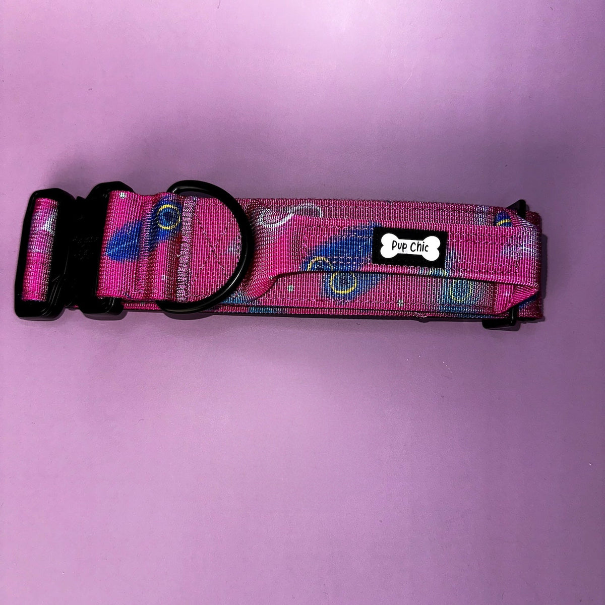 Peacock Power Tactical Dog Collar with Handle – Stylish & Strong for Large Dogs