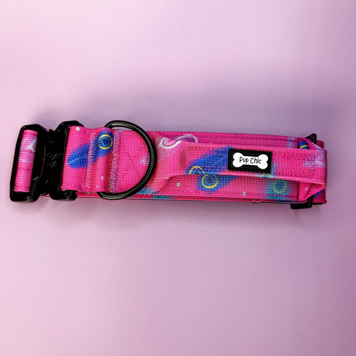 Peacock Power Tactical Dog Collar with Handle – Stylish & Strong for Large Dogs