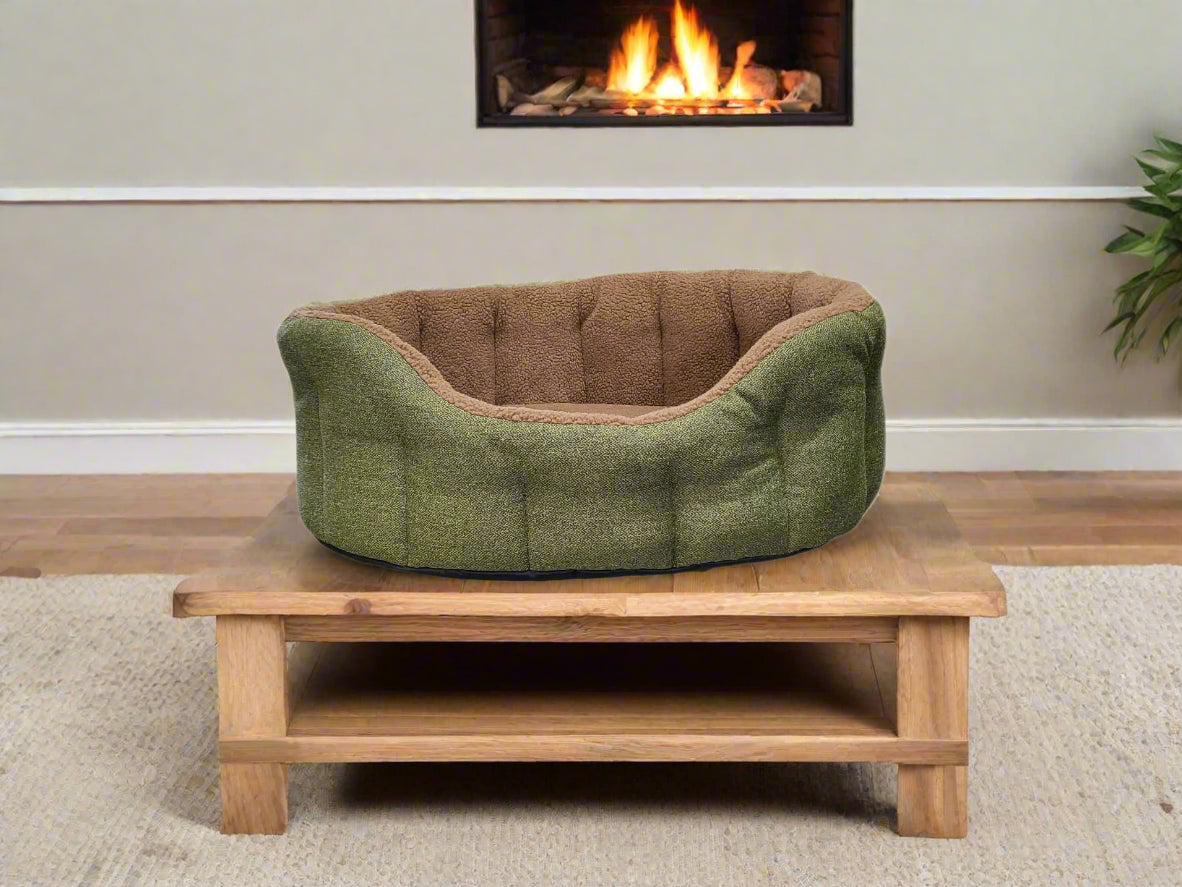 Premium Orkney Tweed Fleece Lined Bolster Beds