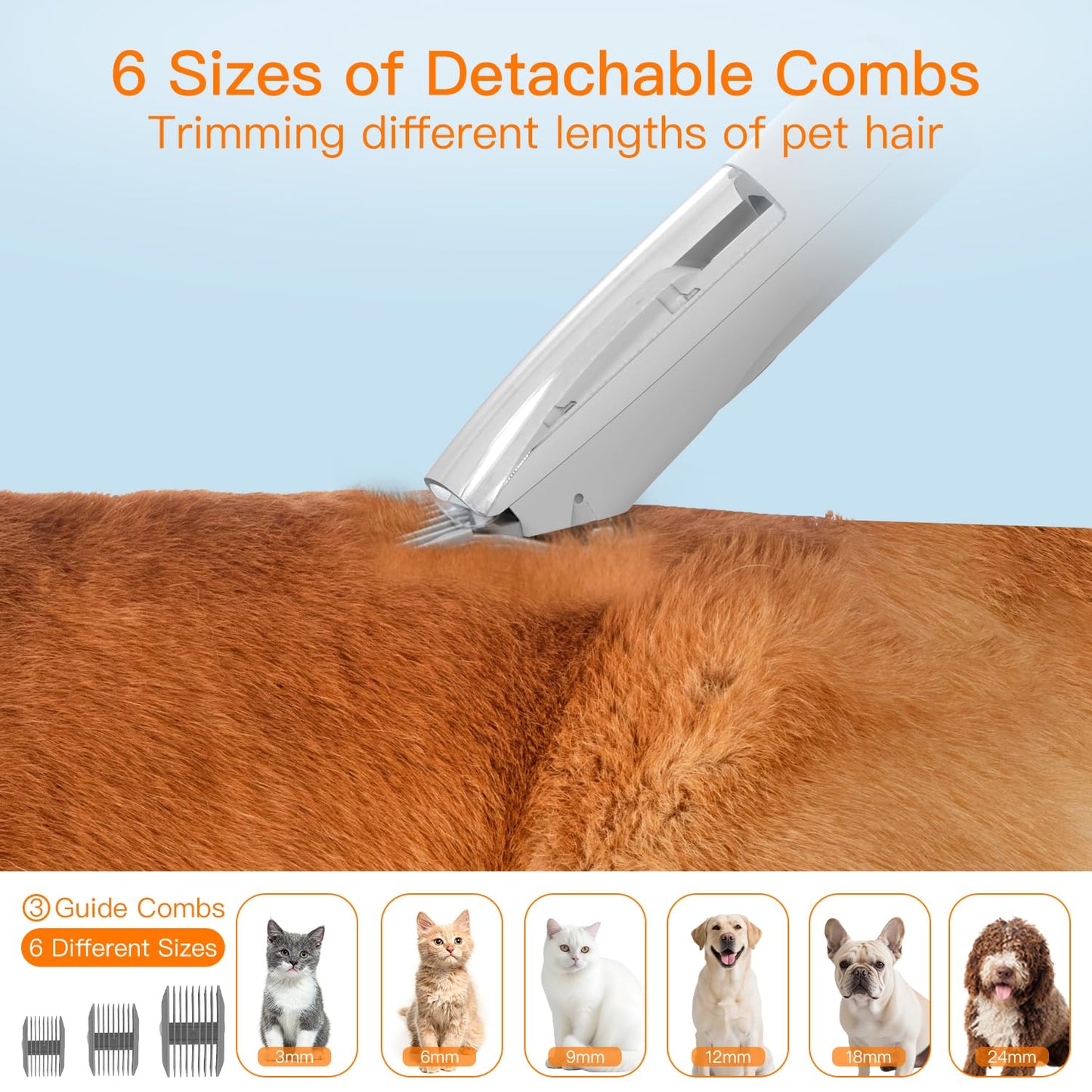 AIRROBO Dog Grooming Vacuum Kit – 12000Pa Suction, Quiet Grooming Vacuum, 2L Dust Cup, 5-in-1 Kit