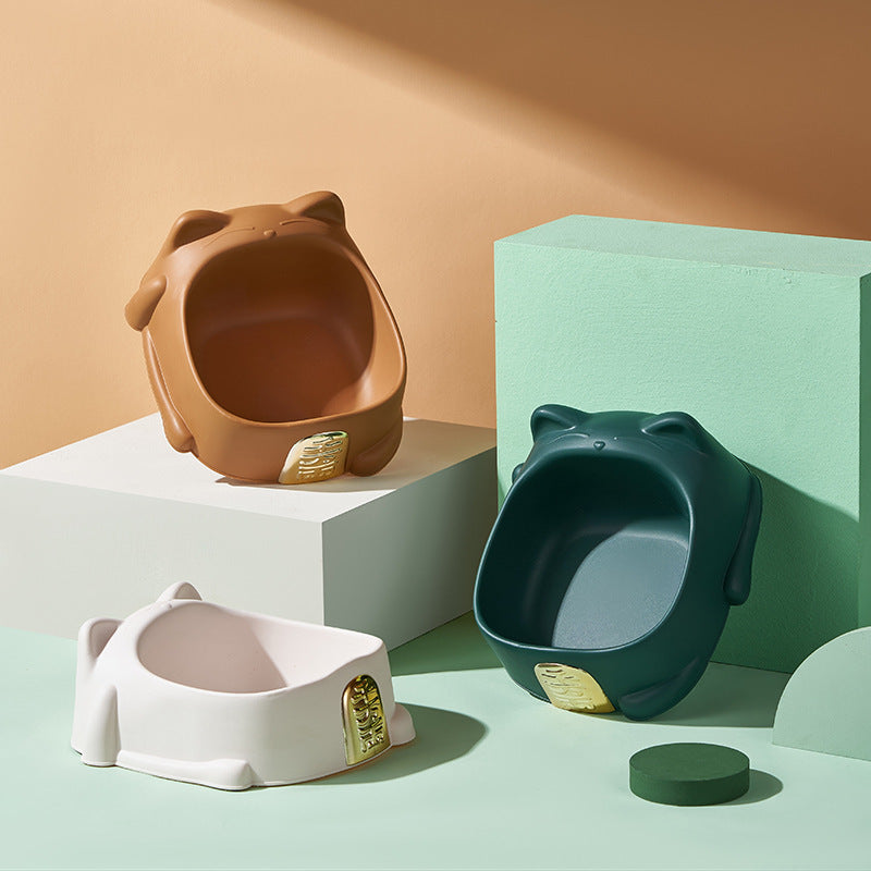 Cat Food Bowl With Anti Slip Rubbers